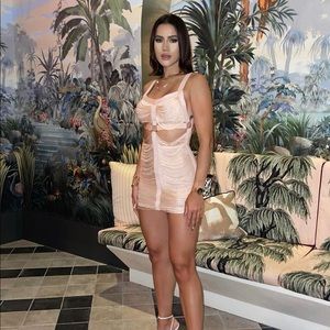 Pink elegant sexy dress